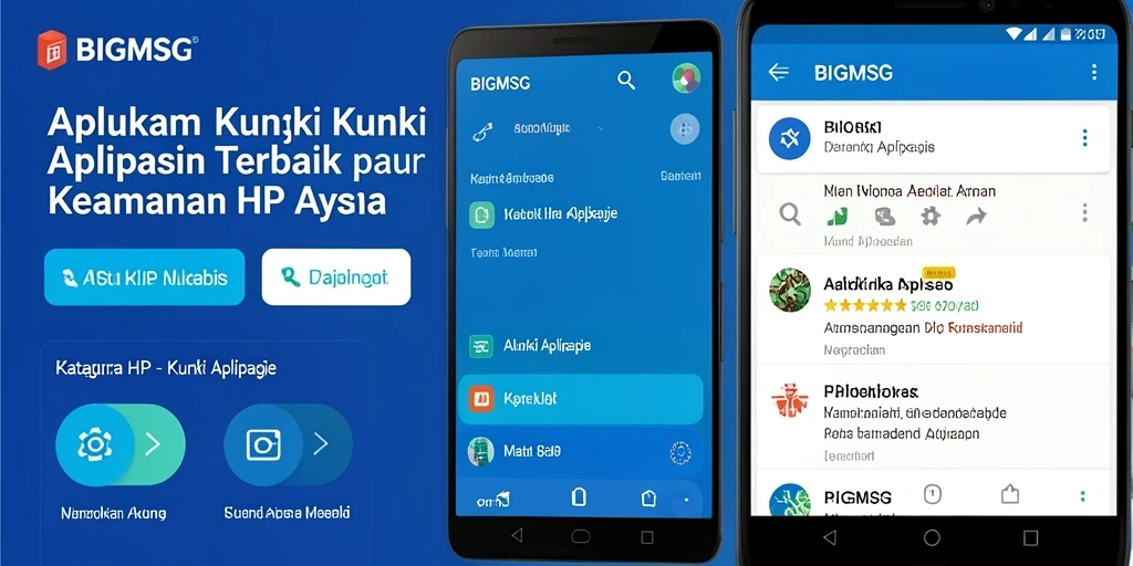 Antarmuka BIGMSG yang sederhana dan efektif untuk mengunci aplikasi.