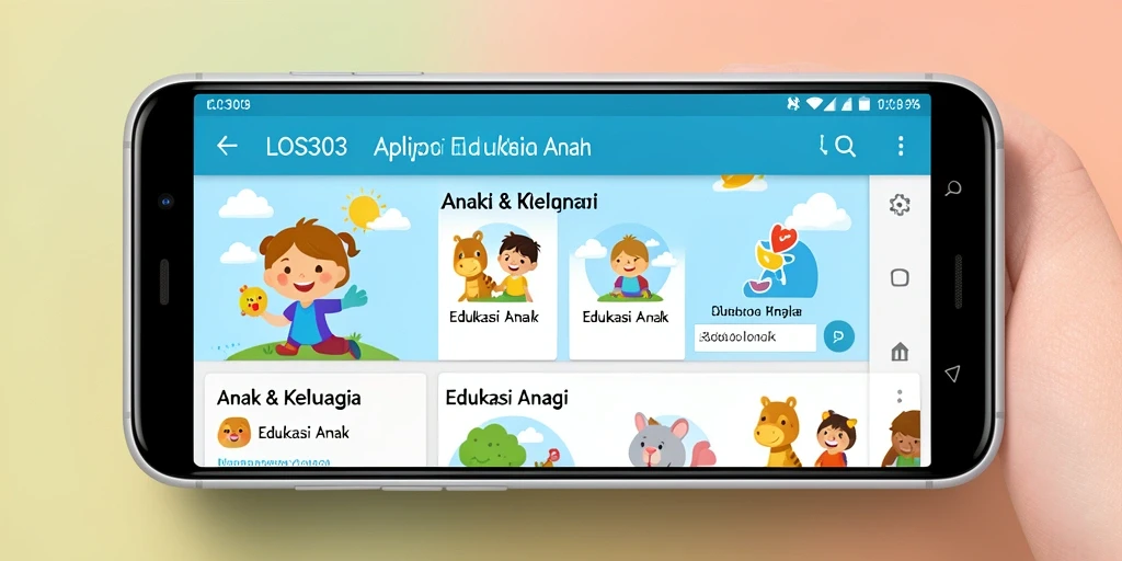 Antarmuka pengguna LOS303 yang menarik dan edukatif bagi anak-anak.