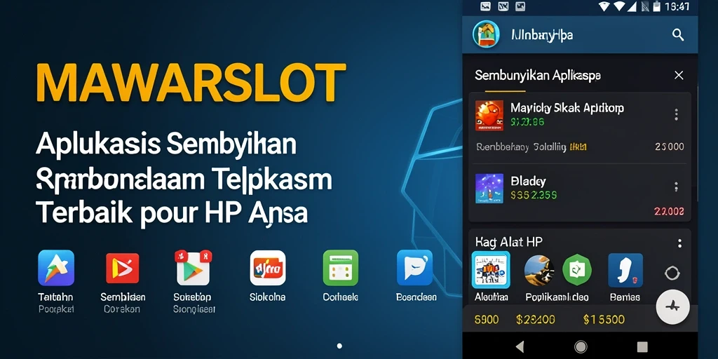 Antarmuka MAWARSLOT untuk menyembunyikan aplikasi dengan mudah.