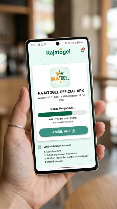 Tampilan halaman APK rajatogel