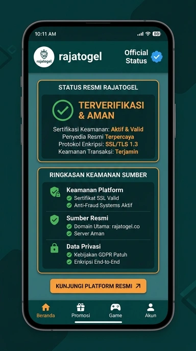 Tampilan kanal resmi rajatogel